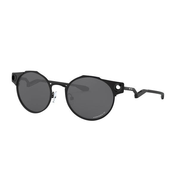 Oakley Deadbolt Sunglasses Adult (Satin Black) Prizm Black Polarized Lens Front Left
