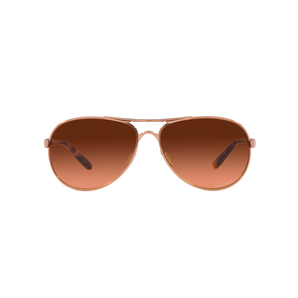 Oakley Feedback Sunglasses Women (Rose Gold) Prizm Brown Gradient Front