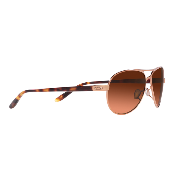 Oakley Feedback Sunglasses Women (Rose Gold) Prizm Brown Gradient Side Right 2