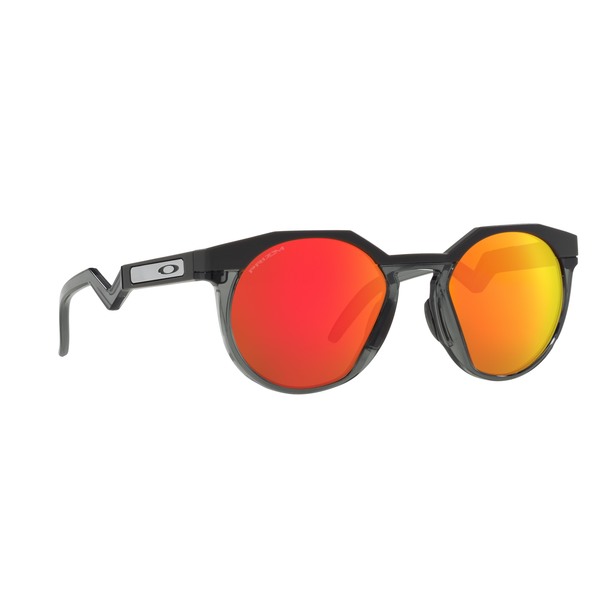 Oakley HSTN Sunglasses Adult (Matte Carbon/Grey Smoke) Prizm Ruby Lens Front Right