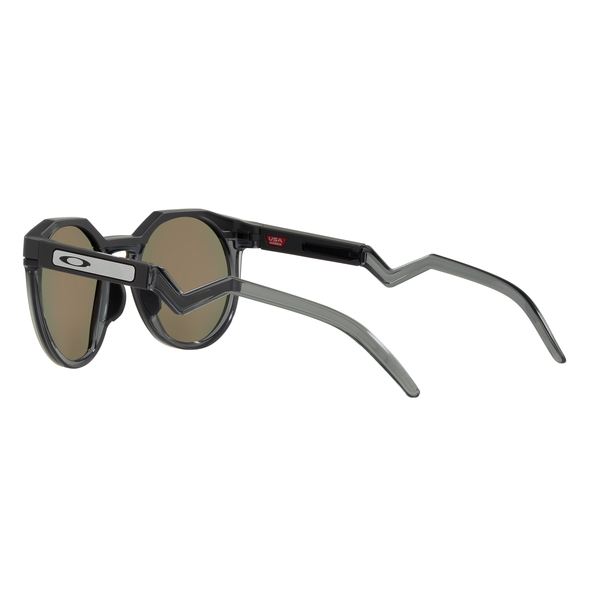 Oakley HSTN Sunglasses Adult (Matte Carbon/Grey Smoke) Prizm Ruby Lens Back Left