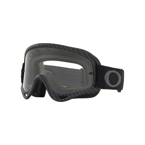 Oakley O Frame MX Goggle Adult (Matte Carbon Fiber) Clear Lens Front Left