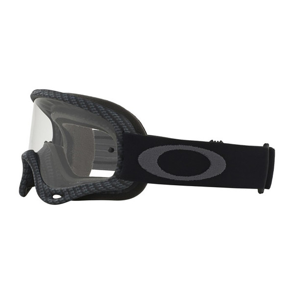 Oakley O Frame MX Goggle Adult (Matte Carbon Fiber) Clear Lens Side Left