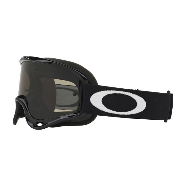 Oakley O Frame Sand MX Goggle Adult (Jet Black) Dark Grey Lens Inc. Clear Lens Side Left