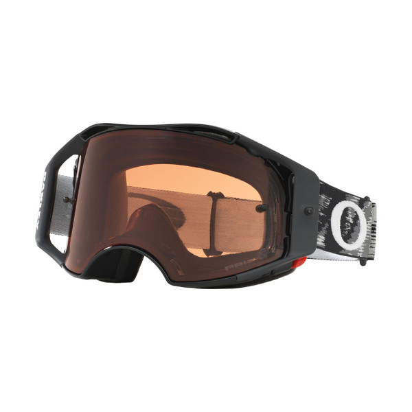 Oakley Airbrake MX Goggle (Jet Black Speed) Prizm Bronze Lens Front Left