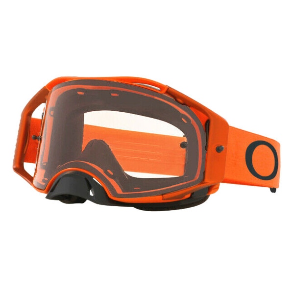 Oakley Airbrake MX Goggle (Moto Orange) Clear Lens Front Left
