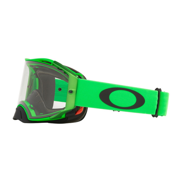Oakley Airbrake MX Goggle (Moto Green) Clear Lens Side Left