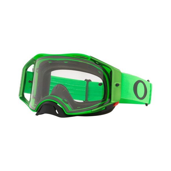 Oakley Airbrake MX Goggle (Moto Green) Clear Lens Front Left