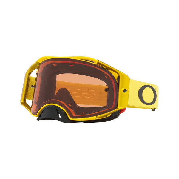 Oakley Airbrake MX Goggle (Moto Yellow) Prizm Bronze Lens Front Left