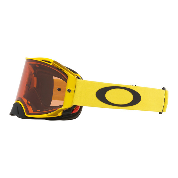 Oakley Airbrake MX Goggle (Moto Yellow) Prizm Bronze Lens Side Left
