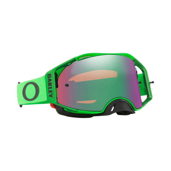 Oakley Airbrake MX Goggle (Moto Green) Prizm Jade Iridium Lens Front Right