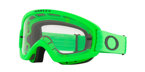 Oakley O Frame 2.0 Pro XS MX Goggle (Moto Green) Clear Lens Front Left