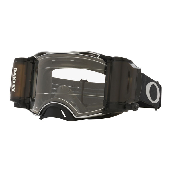 Oakley Airbrake MX Goggle (Tuff Blocks Black/Gunmetal) Clear Lens Inc. Roll Offs Front Left