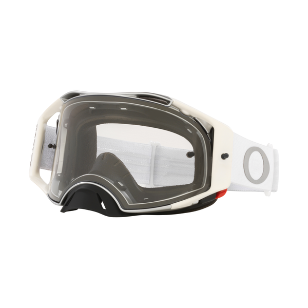 Oakley Airbrake MX Goggle (Tuff Blocks White) Clear Lens Front Left