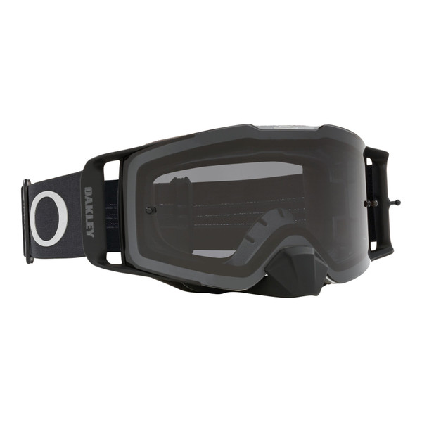 Oakley Front Line MX Goggle (Tuff Blocks Black/Gunmetal) Dark Grey Lens Front Right