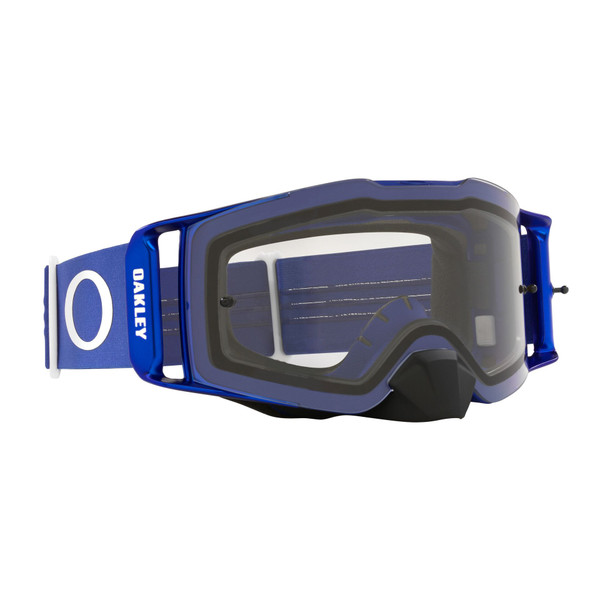 Oakley Front Line MX Goggle (Moto Blue) Clear Lens Front Right