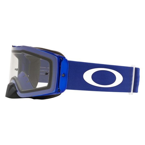 Oakley Front Line MX Goggle (Moto Blue) Clear Lens Side Left