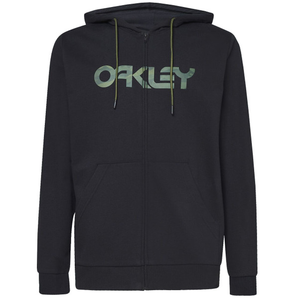 Oakley Casual Adult Teddy Full Zip Hoodie (Black/Core Camo) Front