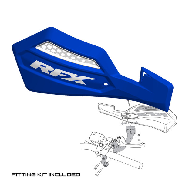 RFX 1 Series Handguard (Blue/White) Inc Fitting Kit Diagram 1 RFX 1 Series Handguard (Blue/White) Inc Fitting Kit Diagram 1