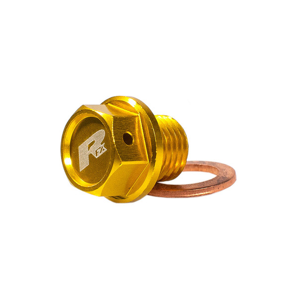 RFX Magnetic Drain Bolt (Yellow) [M12 x 10mm x 1.25} Suzuki RM125/250 01-08 RMZ250 07-18 DRZ400 00-17