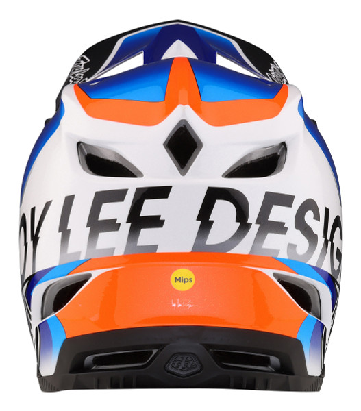 Troy Lee Designs D4 Composite Mips Helmet - Qualifier White / Blue