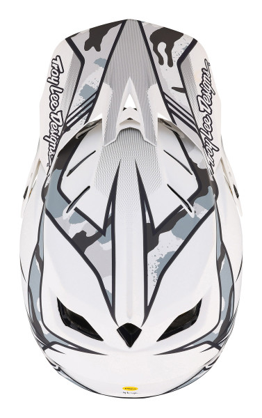 Troy Lee Designs D4 Composite Mips Helmet - Matrix Camo White