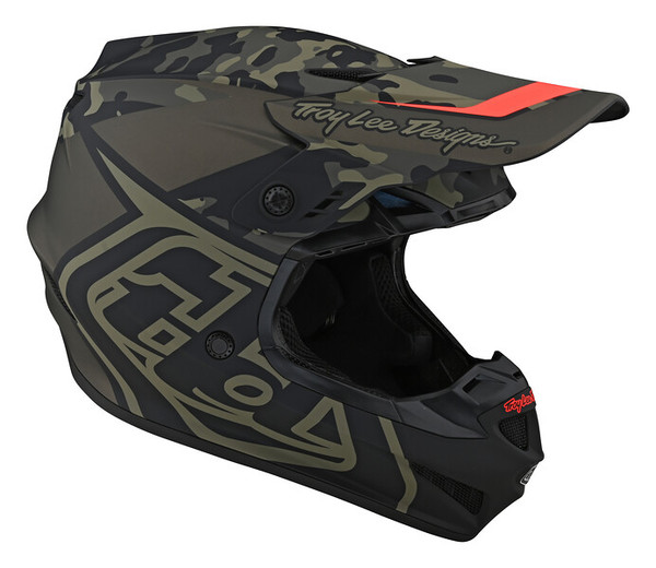 Troy Lee Designs GP Helmet - Overload Camo Army Green Grey
