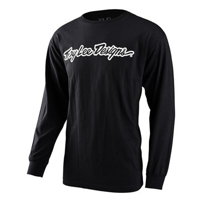 Troy Lee Designs Signature Orange Sleeve Tee - Black