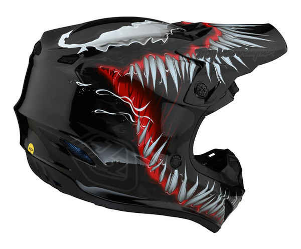Troy Lee Designs SE4 Polyacrylite Helmet - Venom Black