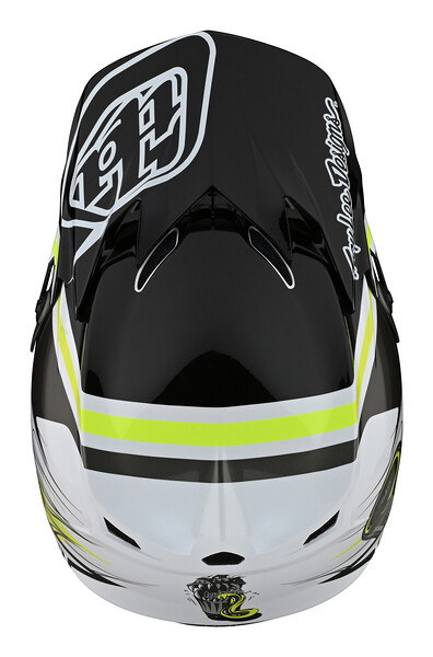 Troy Lee Designs SE4 Polyacrylite Helmet - Skooly Black Yellow