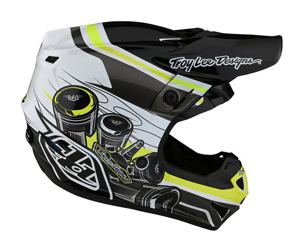 Troy Lee Designs SE4 Polyacrylite Helmet - Skooly Black Yellow