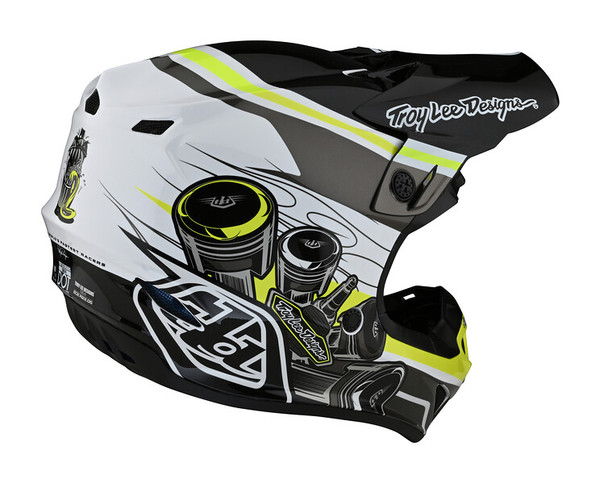 Troy Lee Designs SE4 Polyacrylite Helmet - Skooly Black Yellow