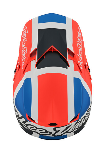Troy Lee Designs Youth SE4 Polyacrylite Helmet - Quattro Orange Blue