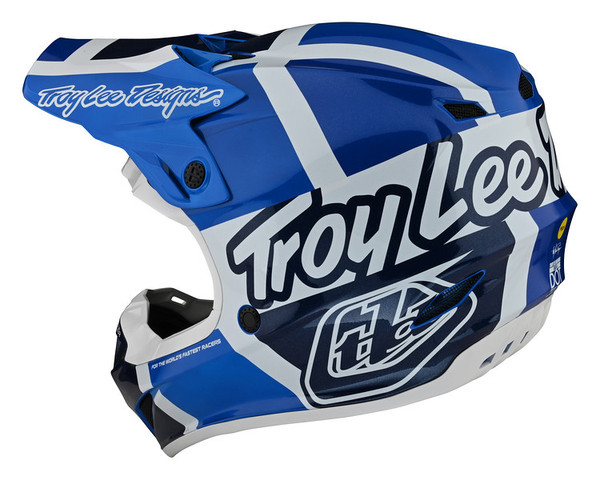 Troy Lee Designs Youth SE4 Polyacrylite Helmet - Quattro Blue