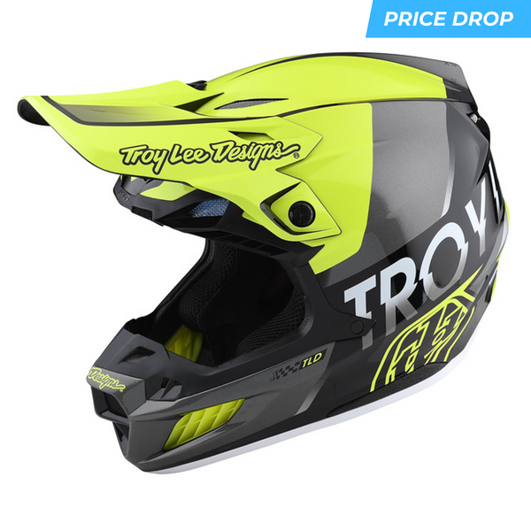 Troy Lee Designs SE5 Composite Helmet - Qualifier Glo Yellow Black