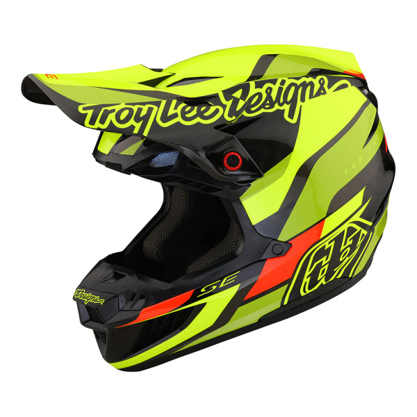 Troy Lee Designs SE5 Carbon Helmet - Omega Black / Flo Yellow