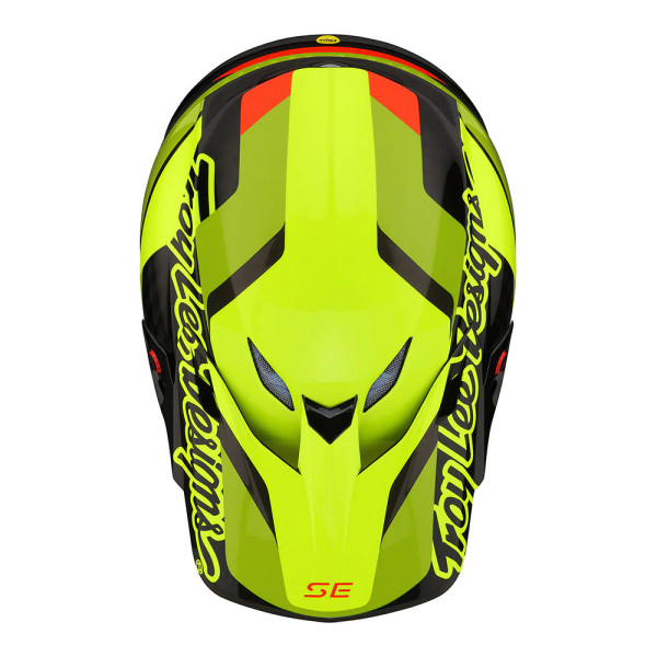 Troy Lee Designs SE5 Carbon Helmet - Omega Black / Flo Yellow