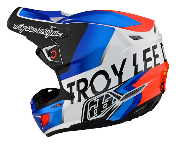 Troy Lee Designs SE5 Composite Helmet - Qualifier White / Blue