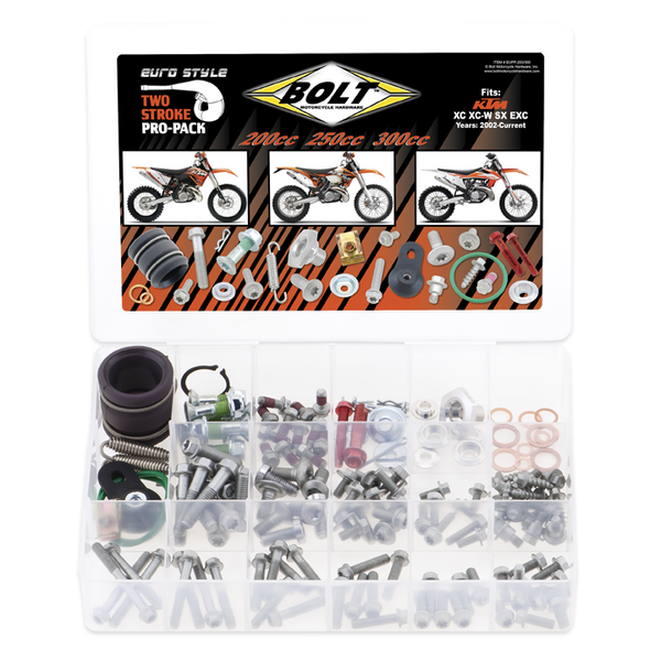 Bolt Motorcycle Hardware Ktm Sx Exc Xc Xcw 200 250 300 2002 - 2022 2 Stroke Pro Pack Bolt Kit