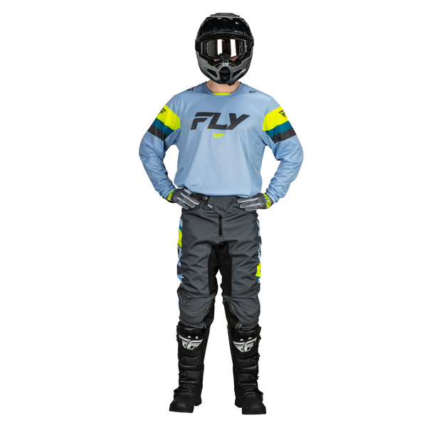 Fly Racing 2024 Kinetic Prix Racewear (Ice Grey/Charcoal/Hi-Viz)