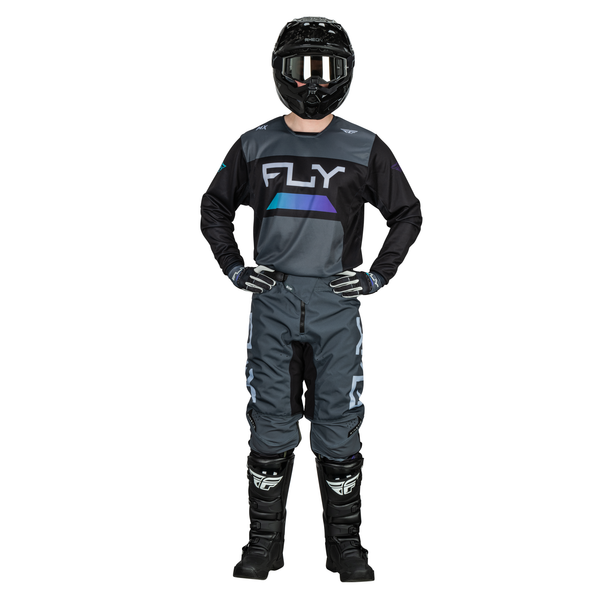 Fly Racing 2024 Kinetic Reload Racewear (Charcoal/Black/Blue Iridium)