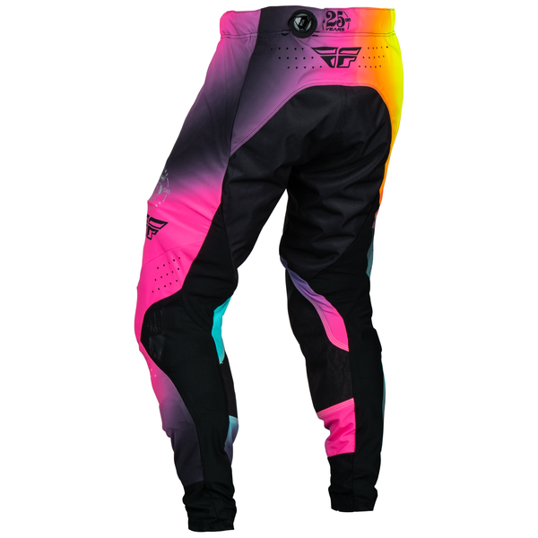Fly Racing 2024 Lite Pants Legacy Limited Edition (Fuchsia/Electric Blue/Hi-Viz) Back Left