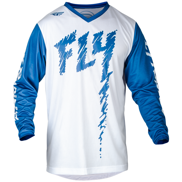 Fly Racing 2024 Youth F-16 Jersey (True Blue/White) Front