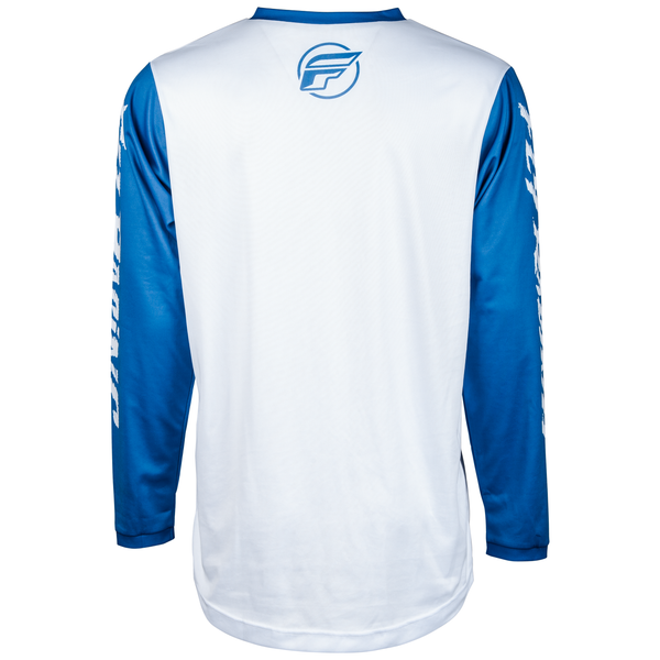 Fly Racing 2024 Youth F-16 Jersey (True Blue/White) Back