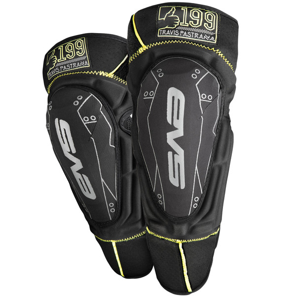 EVS TP199 Knee Guards (Black/Hi-Viz) Pair Front