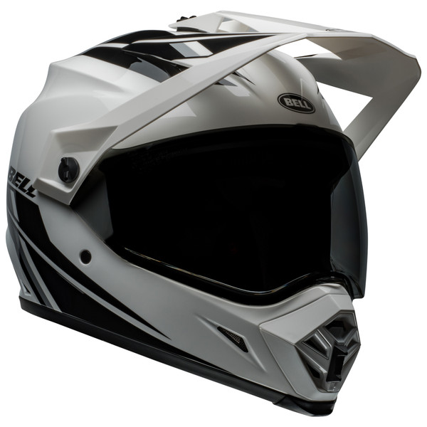 Bell MX 2024 MX-9 Adventure Mips Adult Helmet (Alpine White/Black) Front Right Dark Visor