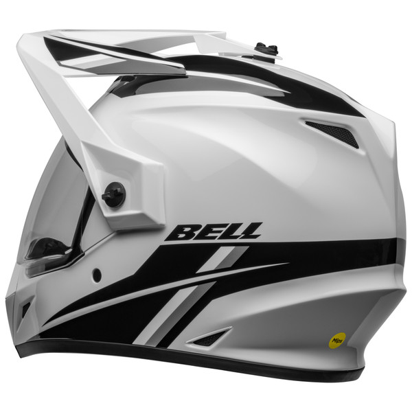 Bell MX 2024 MX-9 Adventure Mips Adult Helmet (Alpine White/Black) Back Left