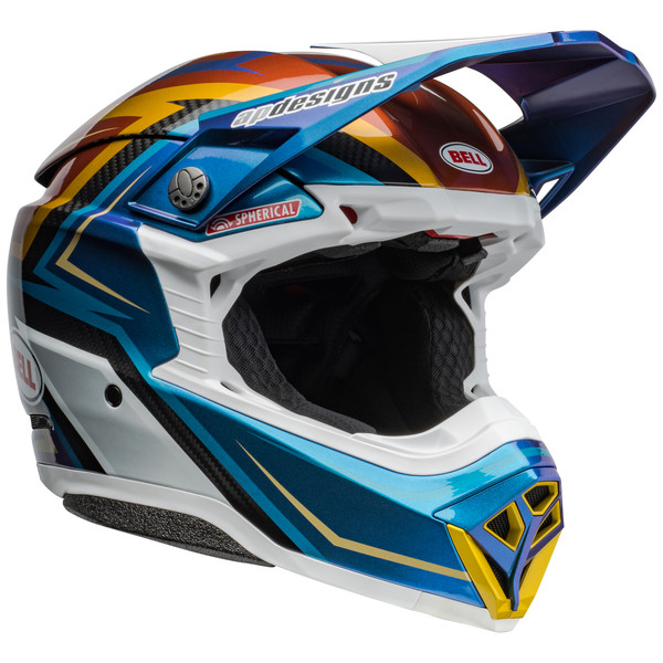 Bell MX 2024 Moto-10 Spherical Mips Adult Helmet (Tomac 24 White/Gold)