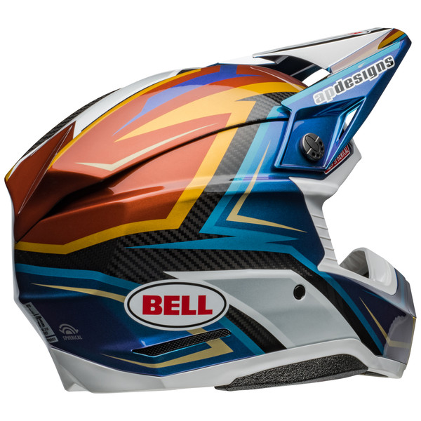 Bell MX 2024 Moto-10 Spherical Mips Adult Helmet (Tomac 24 White/Gold) Back Right