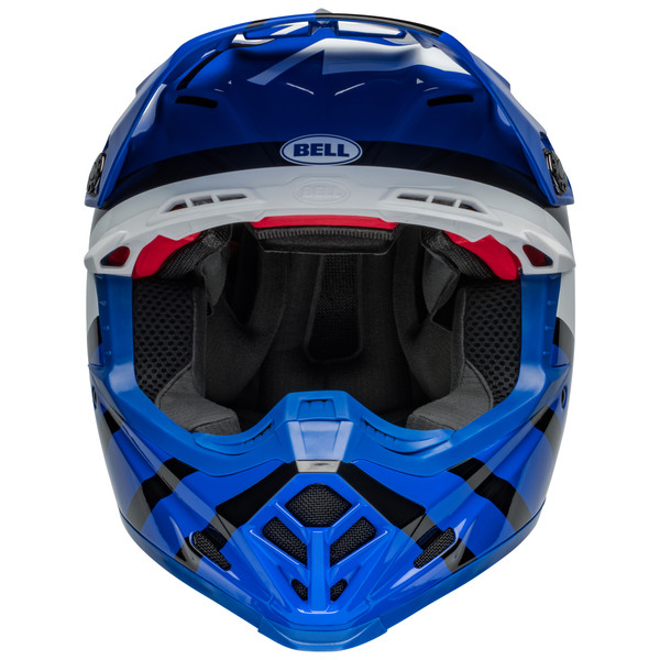 Bell MX 2024 Moto-9S Flex Adult Helmet (Banshee Blue/White) Front